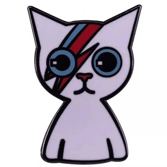  Ziggy Stardust Kitty Enamel Pin David Bowie Copper Backed -  ToylandEU™