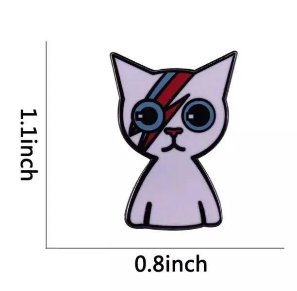  Ziggy Stardust Kitty Enamel Pin David Bowie Copper Backed -  ToylandEU™