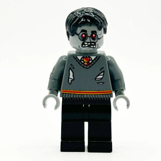 Zombie Harry Custom Figure Built From Authentic LEGO Parts With Premium Printing - ToylandEU