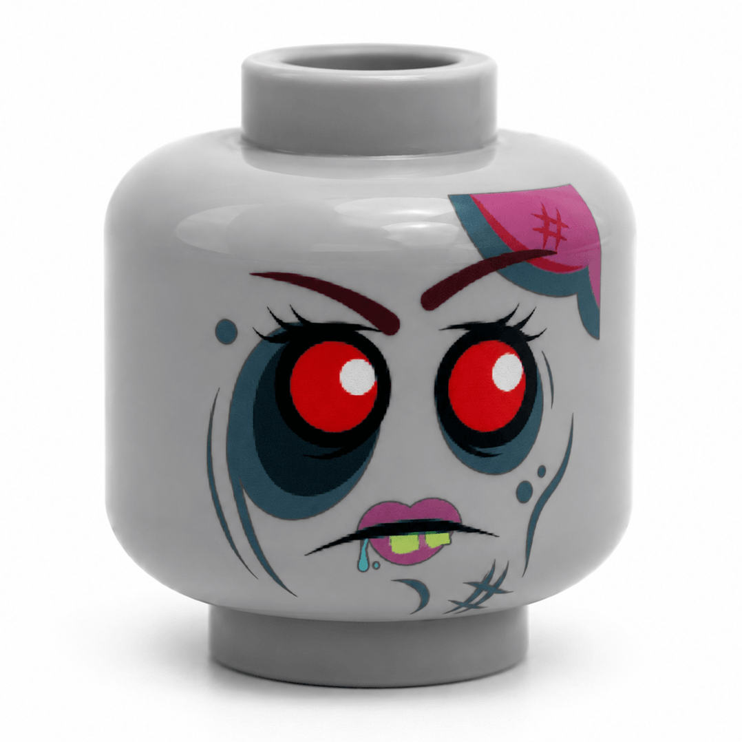 Zombie Minifig Head LEGO Element By B3 Customs