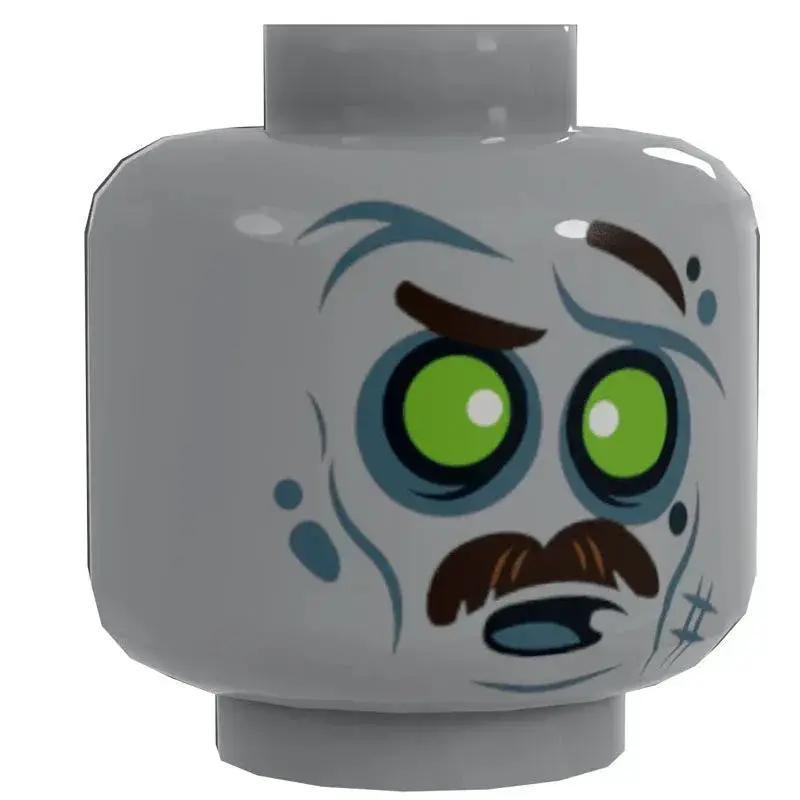  Zombie Minifig Head Mustache LEGO Part Premium -  ToylandEU™