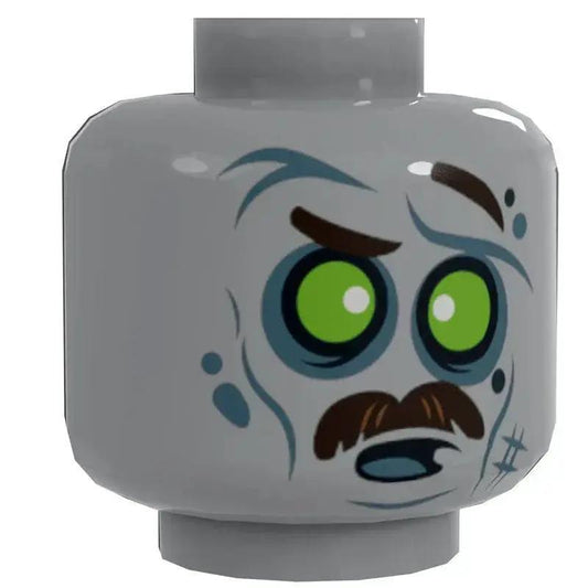  Zombie Minifig Head Mustache LEGO Part Premium -  ToylandEU™