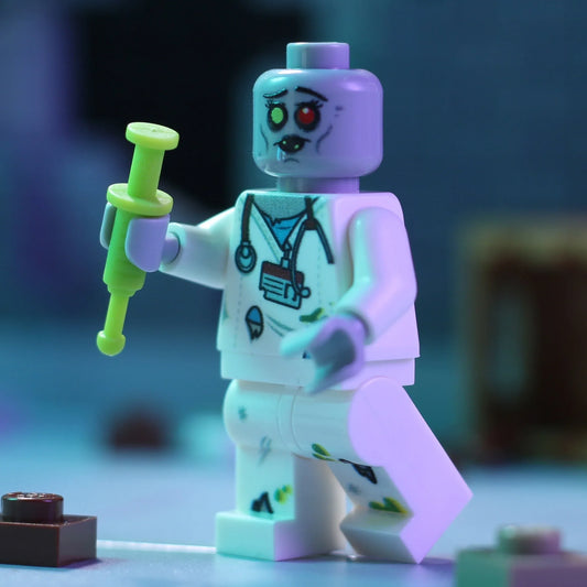 Zombie Nurse Custom Figure Printed On Authentic LEGO Parts LEGO Compatible Collectible Figure - ToylandEU
