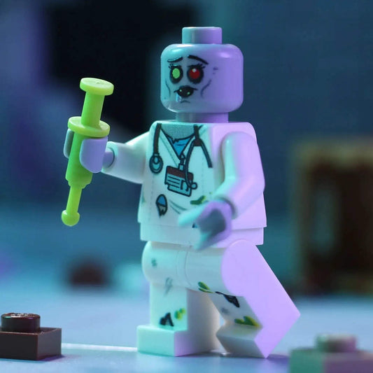 Zombie Nurse Custom Figure Printed On Authentic LEGO Parts LEGO Compatible Collectible Figure - ToylandEU