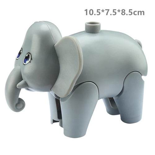 Zoo Adventure Big Building Block Fugurines with Lion & Flamingo Figures - ToylandEU