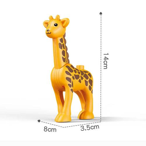 Zoo Adventure Big Building Block Fugurines with Lion & Flamingo Figures - ToylandEU