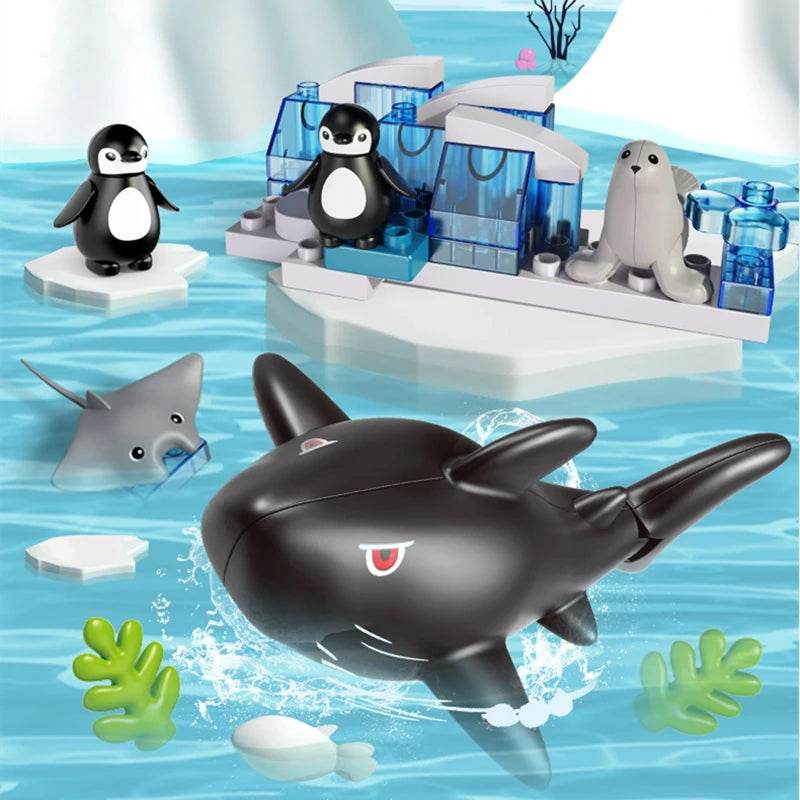 Zoo Adventure Big Building Block Fugurines with Lion & Flamingo Figures - ToylandEU