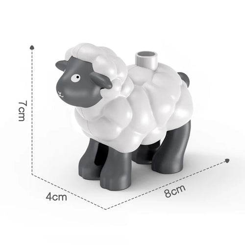 Zoo Adventure Big Building Block Fugurines with Lion & Flamingo Figures - ToylandEU