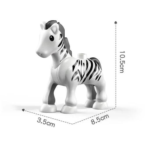 Zoo Adventure Big Building Block Fugurines with Lion & Flamingo Figures - ToylandEU