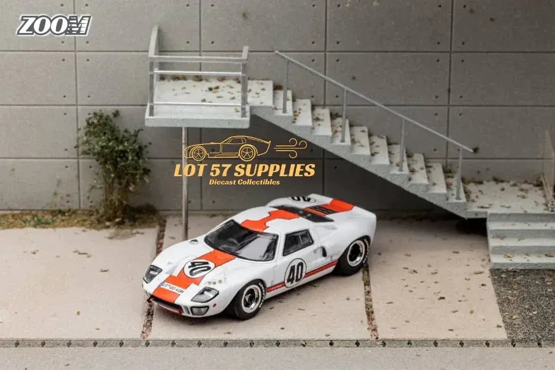 Zoom Ford GT40 MK1 White Gulf Livery #40 1:64 - ToylandEU