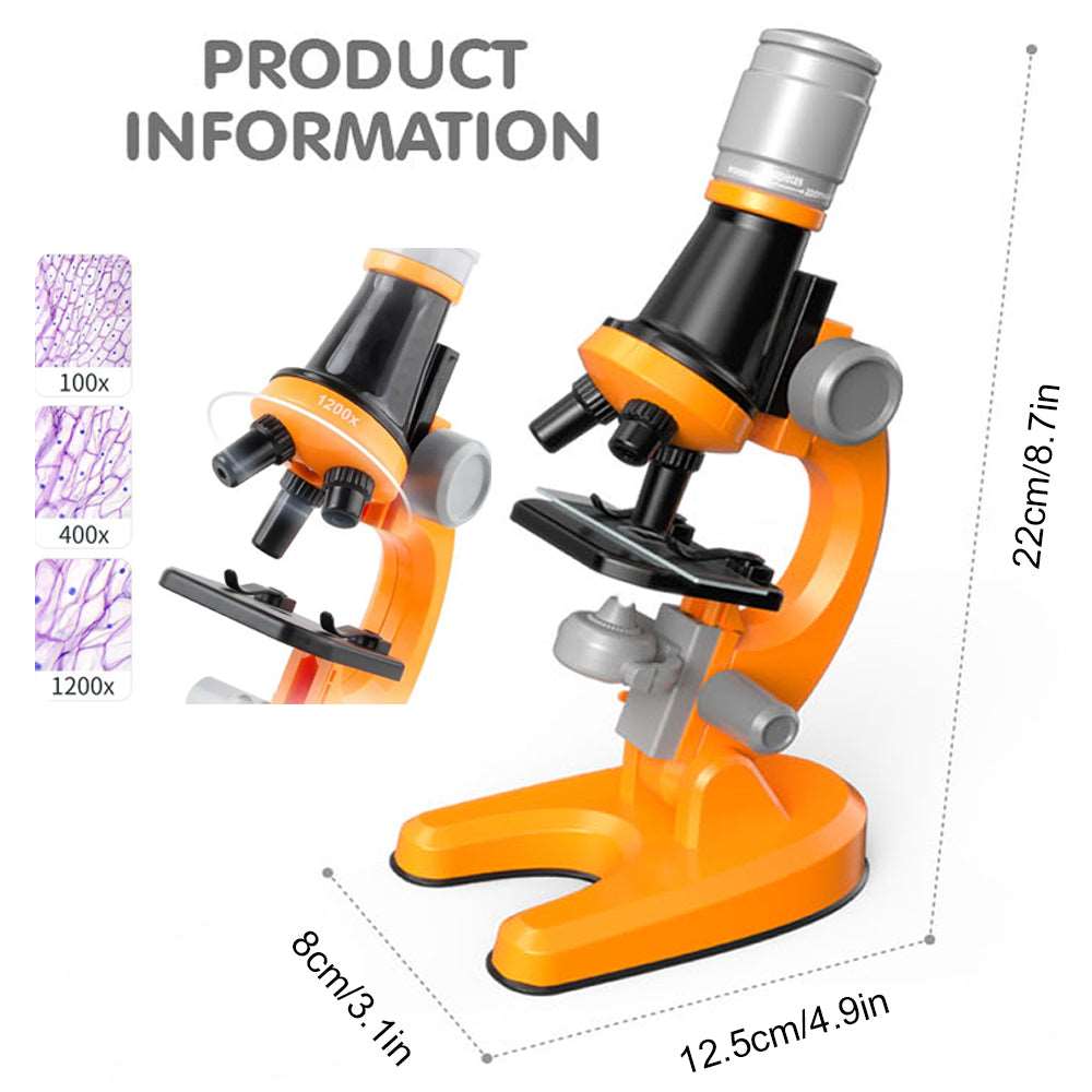 1200x Zoom Microscope Science Kit for Children's Biology Lab - ToylandEU