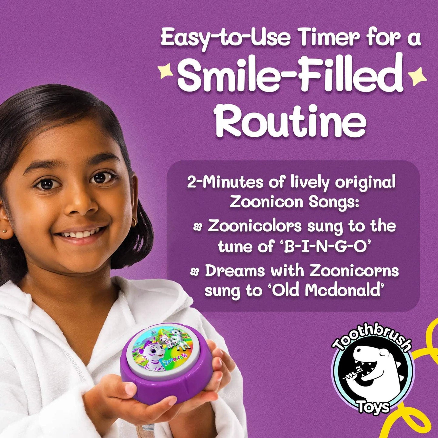 Zoonicorn® Kids Toothbrush Timer by Toothbrush Toys - 2 Minute Timer - ToylandEU
