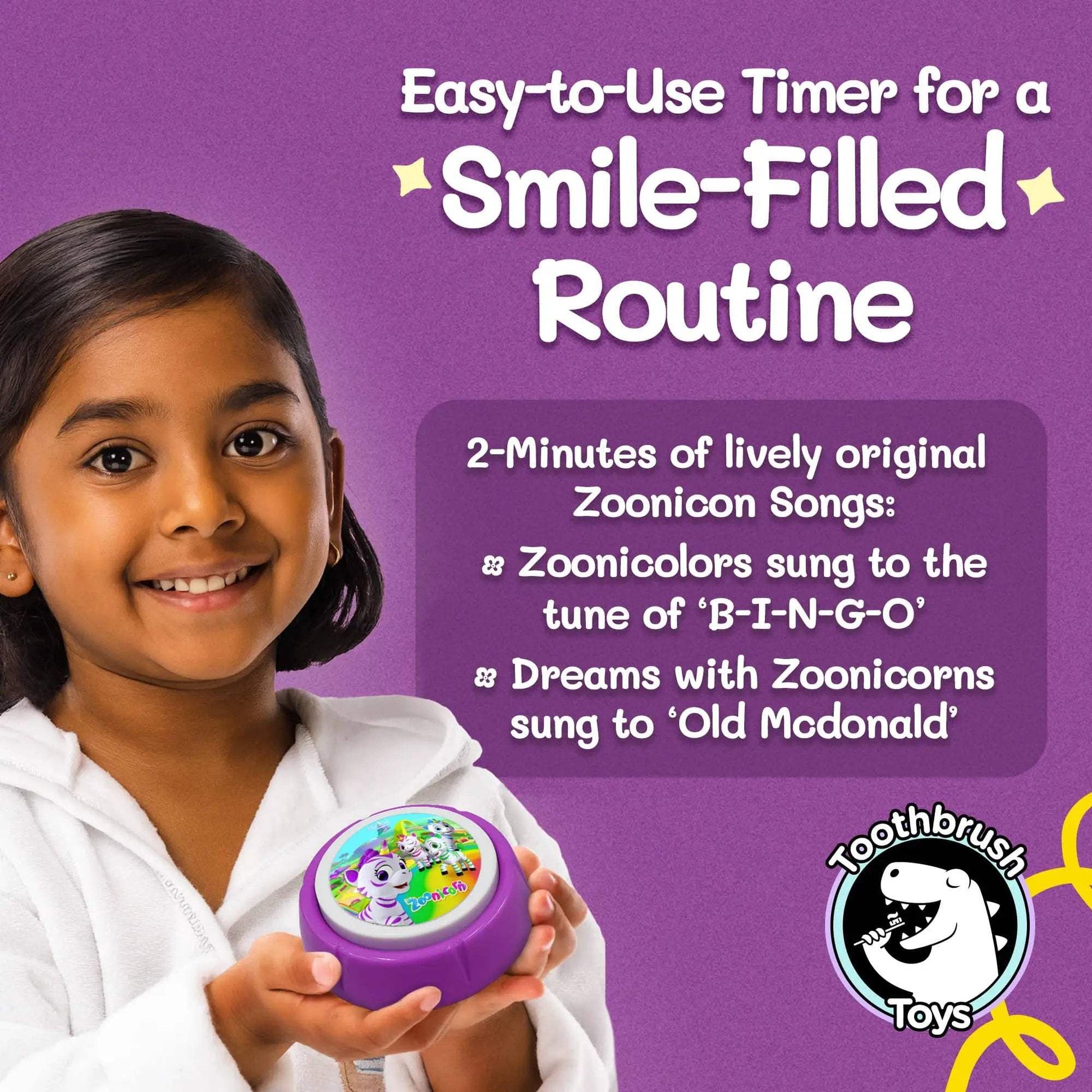 Zoonicorn® Kids Toothbrush Timer by Toothbrush Toys - 2 Minute Timer - ToylandEU