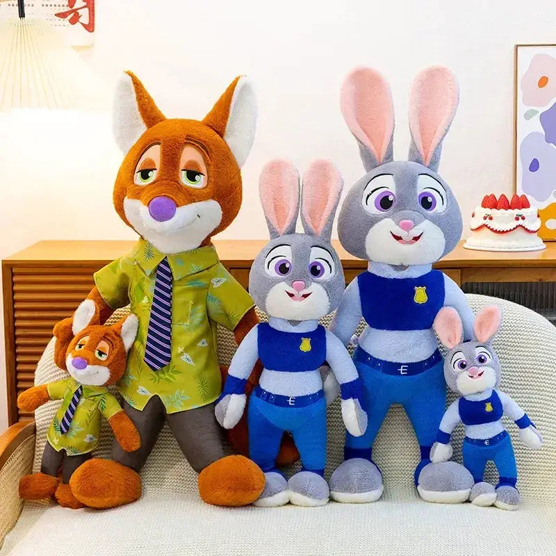 Zootopia Ultra Soft Plush Toy Judy Rabbit And Nick Fox - ToylandEU