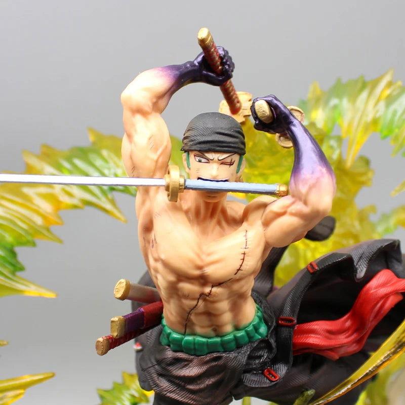  Zoro Santoryu Armament Haki LED One Piece Figure Rare 