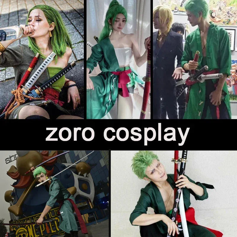 Zoro Swords Set 104cm Handmade Katana Anime Cosplay Free Belt - ToylandEU