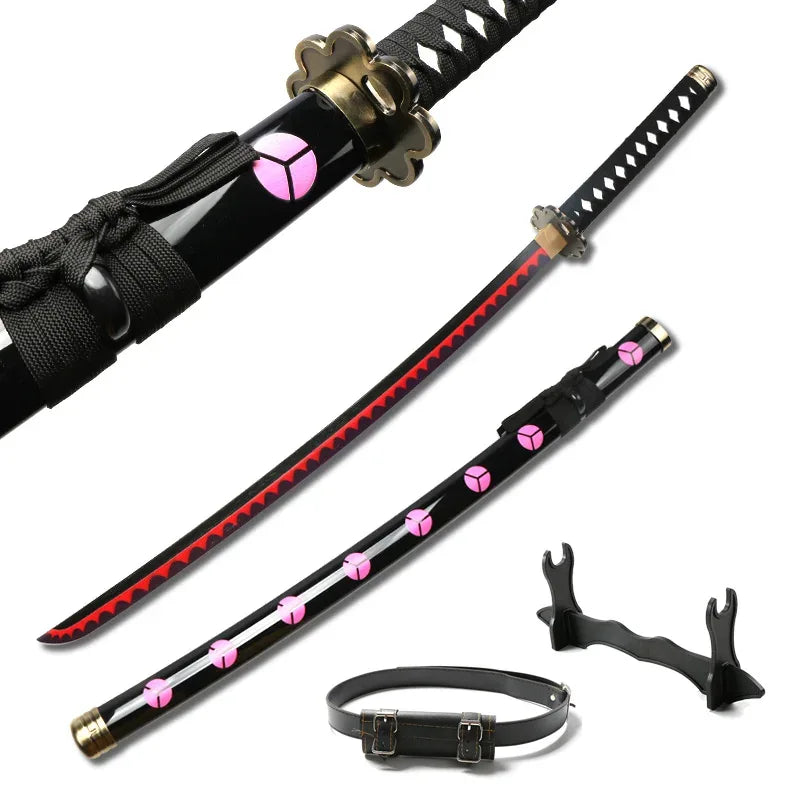 Zoro Swords Set 104cm Handmade Katana Anime Cosplay Free Belt - ToylandEU
