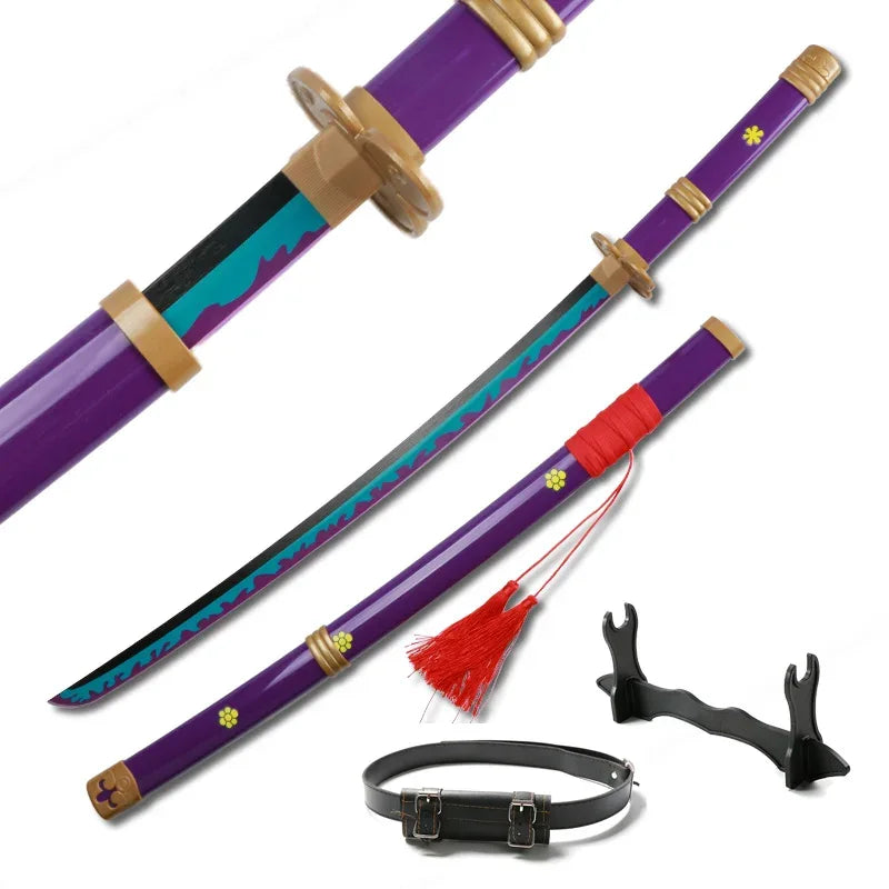 Zoro Swords Set 104cm Handmade Katana Anime Cosplay Free Belt - ToylandEU
