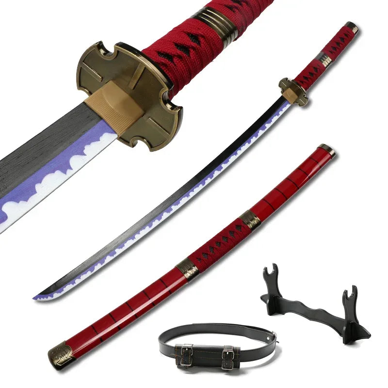 Zoro Swords Set 104cm Handmade Katana Anime Cosplay Free Belt - ToylandEU
