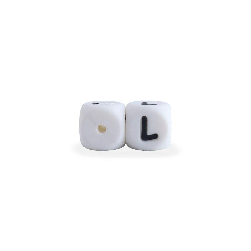 Silicone Letter Beads For Pacifier Chains | 12 mm
