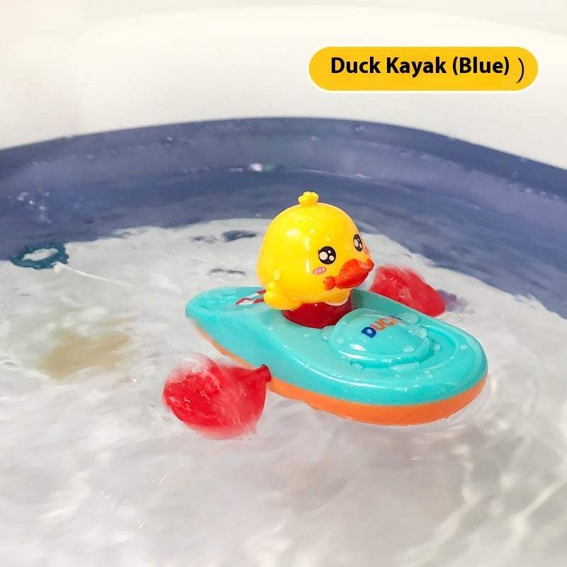 Yellow Duck Kayak Bath Toy | Plastic | Bath Toys