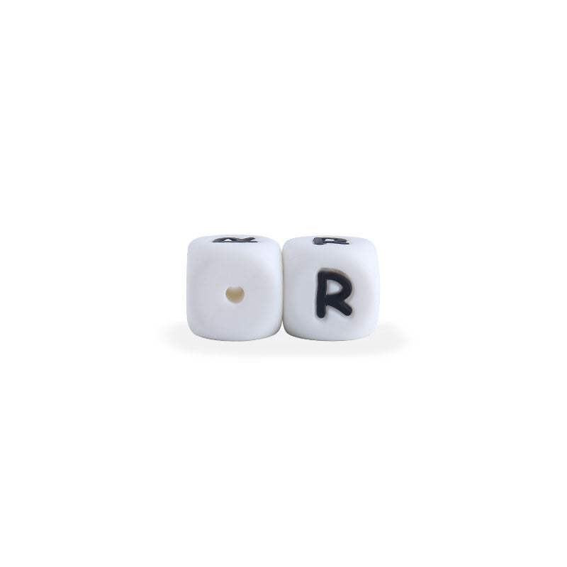 Silicone Letter Beads For Pacifier Chains | 12 mm