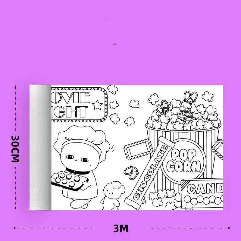 Kids' 3 Meter Graffiti Coloring Scroll | Watercolor