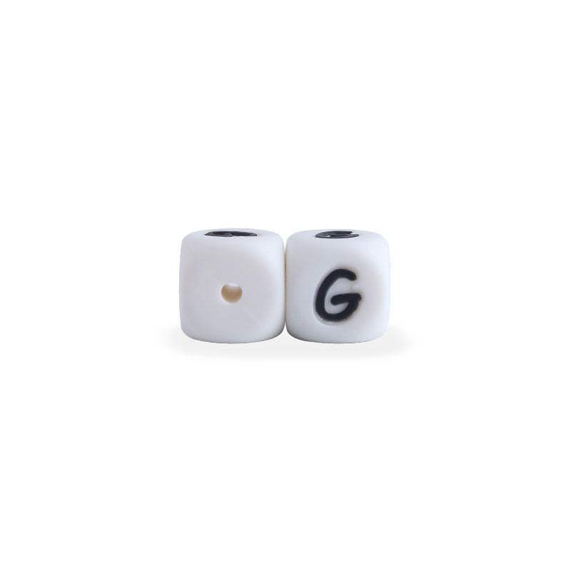 Silicone Letter Beads For Pacifier Chains | 12 mm