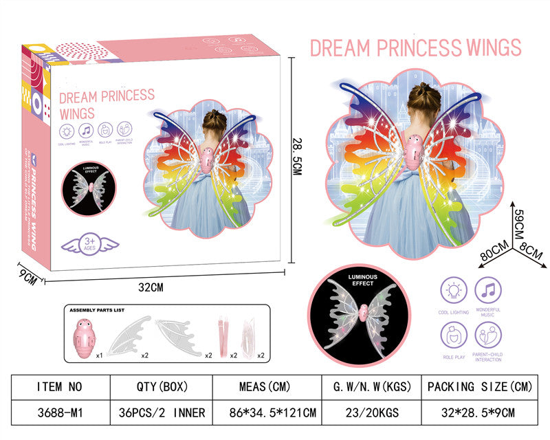 Glowing Butterfly Fairy Wings for Girls - Adjustable, Musical, and Multipurpose Toyland EU Toyland EU