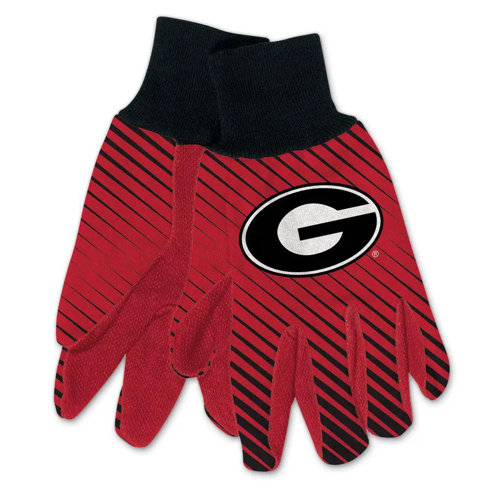 Georgia Bulldogs Gloves Two Tone Style Adult Size