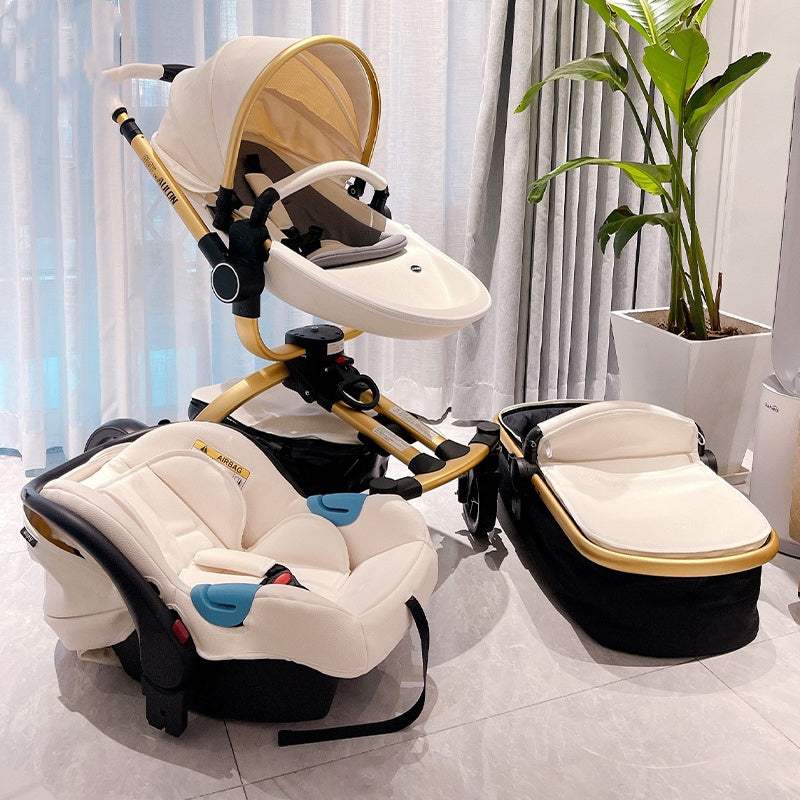 Multifunctional High View Baby Stroller Gift Set | Sleeping Basket
