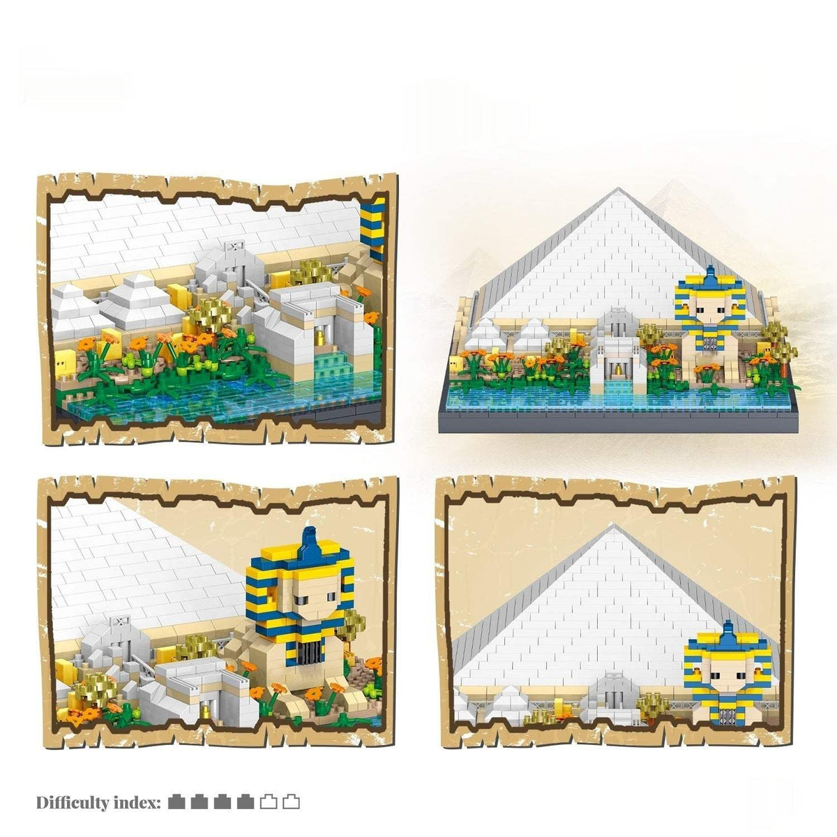 Pyramid Micro Diamond Building Blocks | LZ8341, 2273 Pieces