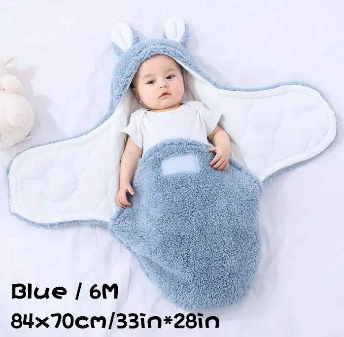 Super Soft Baby Sleeping Bag | Fluffy Fleece Swaddle Blanket | Unisex