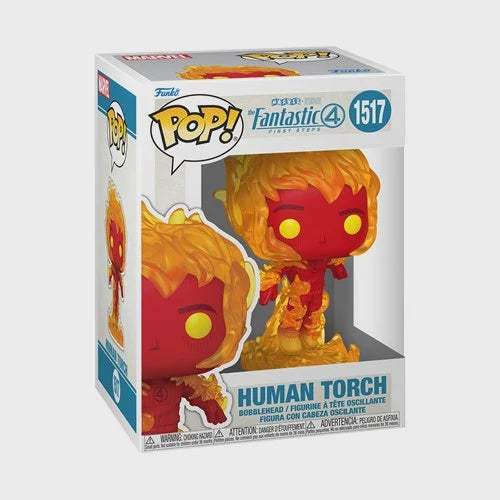 Funko Pop Figure | Human Torch | Fantastic Four First Steps | Window Box