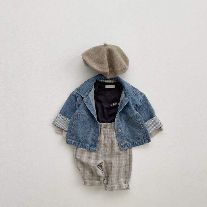 Baby Boys' Plaid Trousers | Leisure | Orange, Gray And Green Plaid