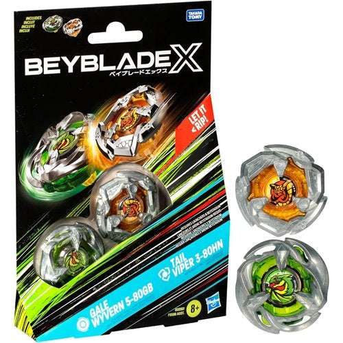 Beyblade X Dual Pack Set With Interchangeable Tops