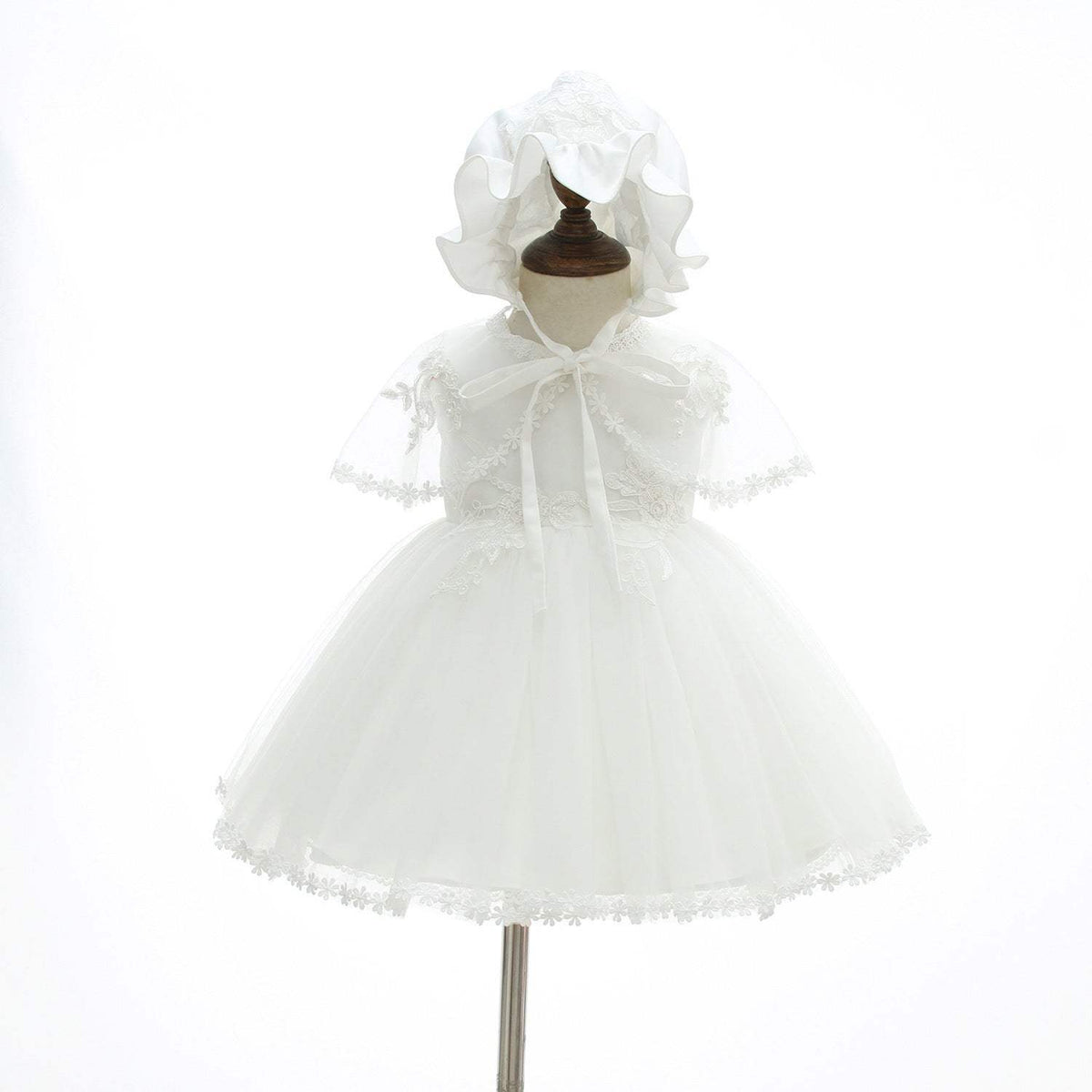 Satin Baby Dress | White Color | Cotton Lined Fabric | 3M 6M Size