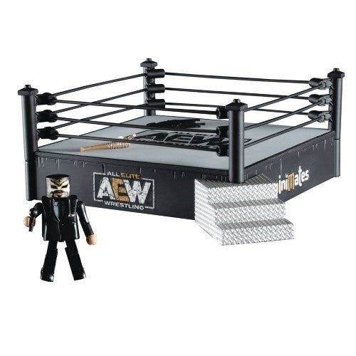 AEW Minimates Deluxe Wrestling Ring Playset With Excalibur