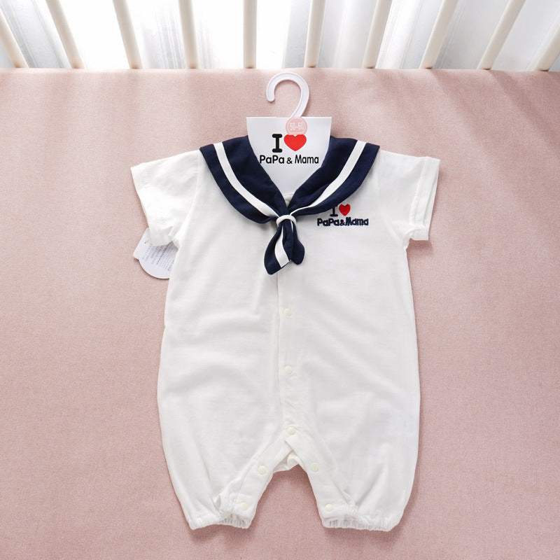 Baby Navy-Style Cotton Onesie | Class A