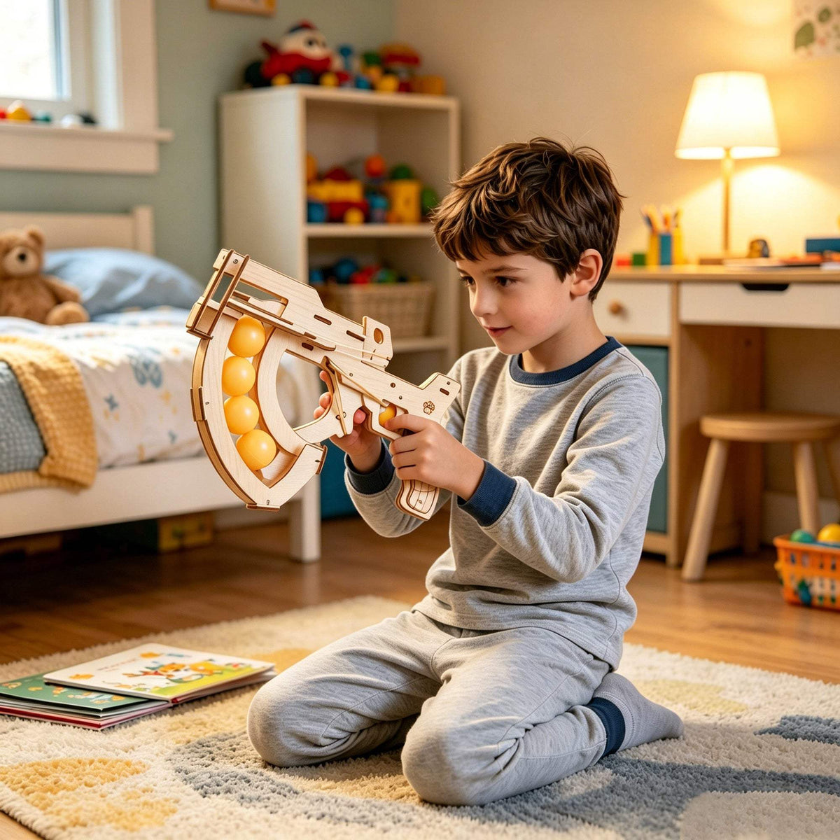 Wooden Launcher Kit | Elastic Drive | Educational STEM Lab For Students