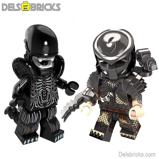 Aliens Vs Predator set of 2 Lego Minifigures - ToylandEU