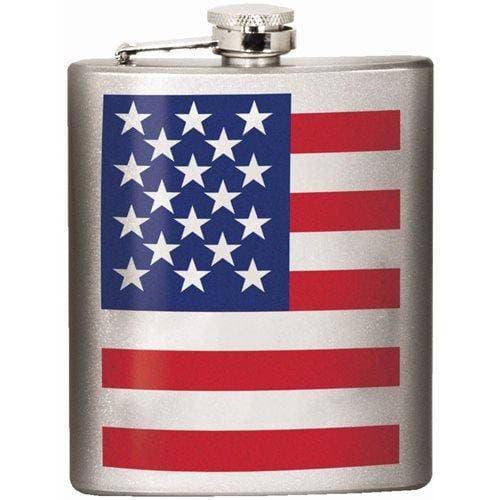 American Flag Hip Flask 7oz Durable Stainless Steel