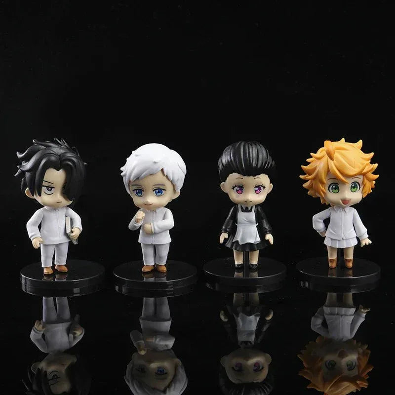 Promised Neverland PVC Figures 4 Piece Set Authentic Chibi 10cm - ToylandEU