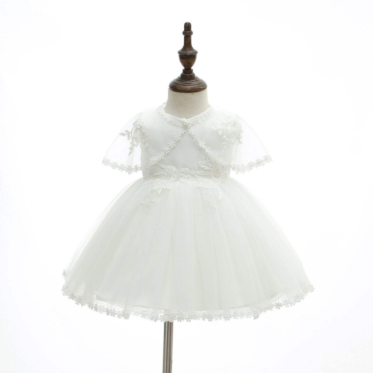 Satin Baby Dress | White Color | Cotton Lined Fabric | 3M 6M Size