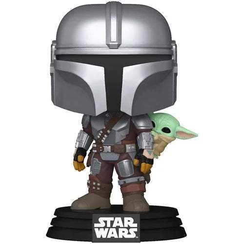 Funko Pop Vinyl Figure | Mandalorian With Grogu | Number 818 | Star Wars