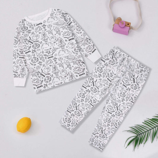 Kids' Sketch Coloring DIY Hand-Drawing Cotton Suit | Unisex