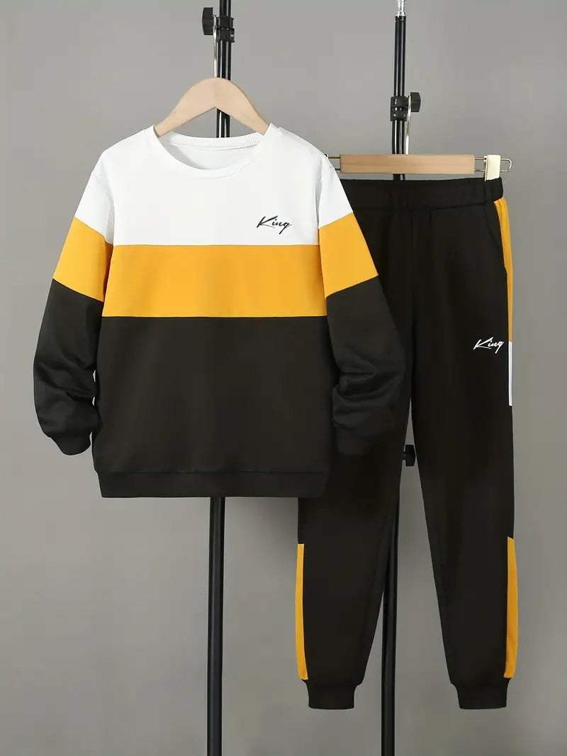 Kids' Multicolor Hoodie And Pants Set | Animal, Stripe And Plaid Patterns