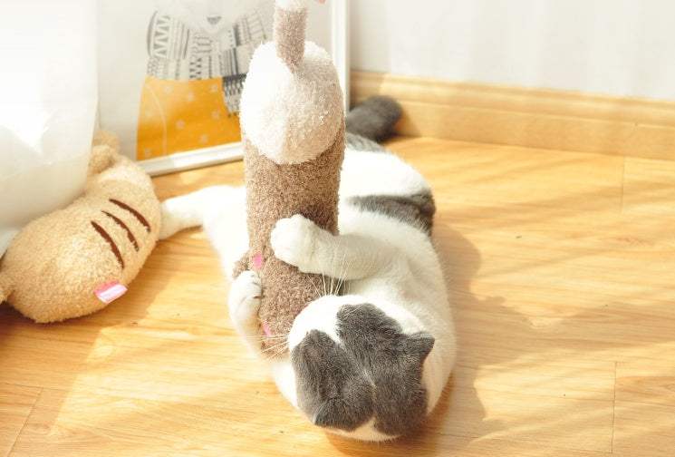 Plush Cat Pillow Toy | Teaser Stick