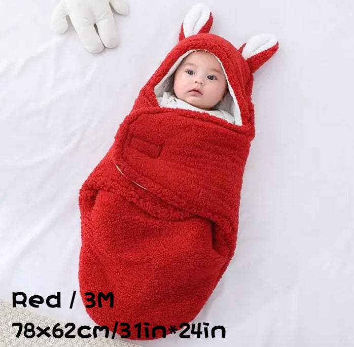 Super Soft Baby Sleeping Bag | Fluffy Fleece Swaddle Blanket | Unisex