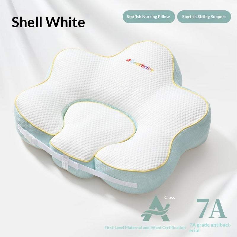 Starfish Nursing Pillow With Waist Support | Shell White